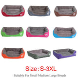 S-3XL 9 Colors Paw Pet Sofa Dog Beds Waterproof Bottom Soft Fleece Warm Cat Bed