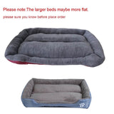 S-3XL 9 Colors Paw Pet Sofa Dog Beds Waterproof Bottom Soft Fleece Warm Cat Bed
