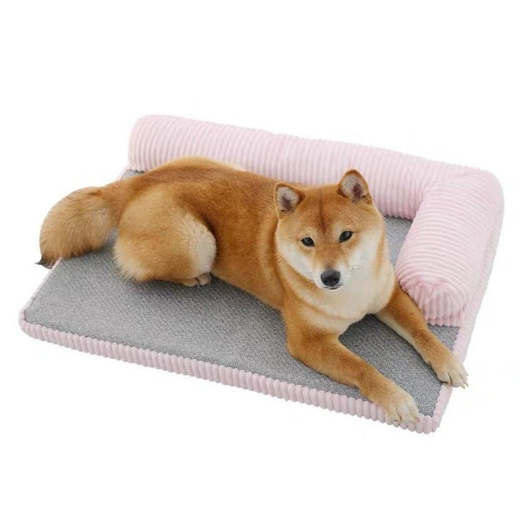 Summer Rattan Pet Mat Detachable Washable Cooling Dog Bed