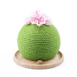 Nuopets Solid wood cactus ball sisal cat scratching board