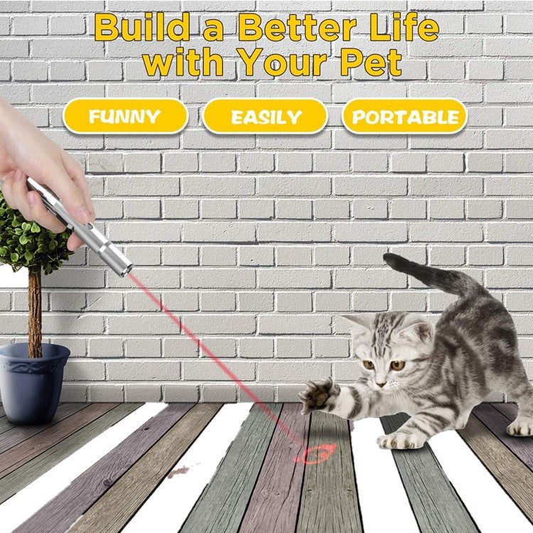 Nuopets Cat Toy USB Rechargeable Laser Pattern Cat Teaser Stick