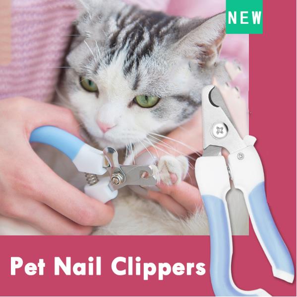Professional Pet Cat Dog Nail Clipper Cutter Stainless Steel Grooming Clippers Grinders Cats Dog Claw Nail Scissors with Lock