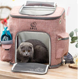Large capacity foldable pet backpack breathable pet carrier bag