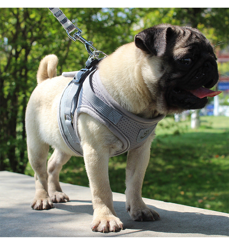 Pet Harness dog cat chest strap Reflective vest pet leash
