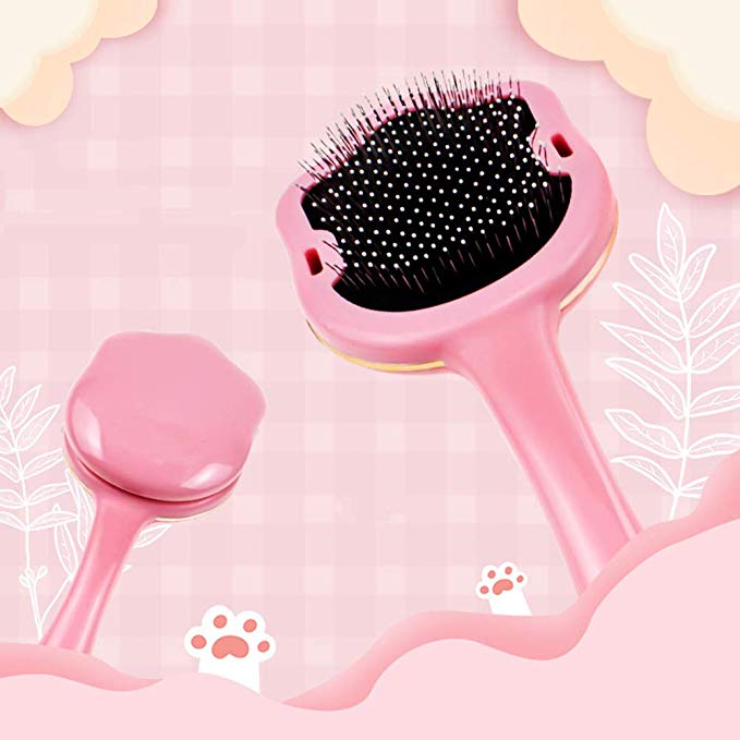Cat Paw Grooming Comb, An Undercoat Pin Rake Brush for Pets' Hair Shedding - NuoPets