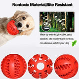 A Non-Toxic Soft Rubber IQ Treat Dispensing Chew Ball Toy for Dogs - NuoPets