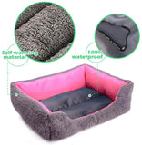 S-3XL 9 Colors Paw Pet Sofa Dog Beds Waterproof Bottom Soft Fleece Warm Cat Bed