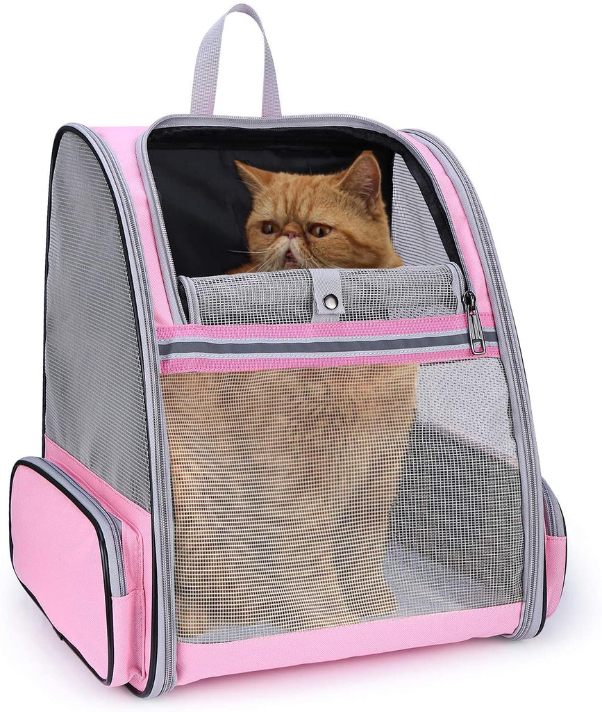 Breathable mesh pet backpack, airline approved