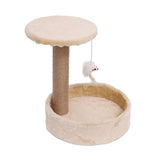 Cat scratcher sisal rope furniture climbing tree post wooden tree house