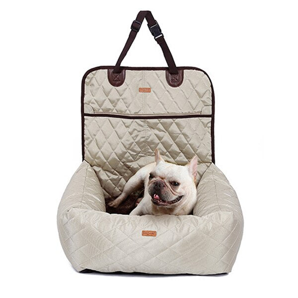 Dog car seat bed travel for indoor/car use pet car carrier bed cover removable