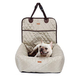 Dog car seat bed travel for indoor/car use pet car carrier bed cover removable