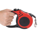 A Retractable Strong Nylon Dog Leash with Comfortable Hand Grip, One Button Brake, Pause & Lock - NuoPets