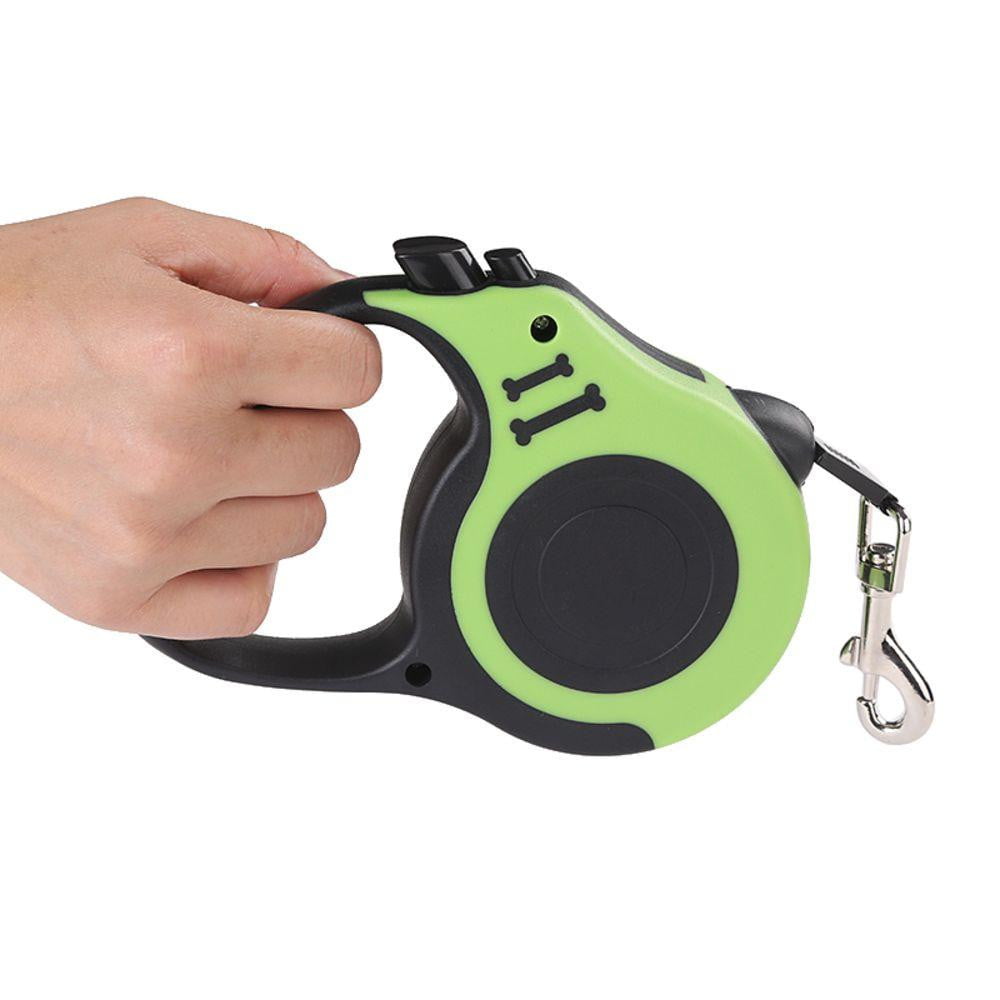 A Retractable Strong Nylon Dog Leash with Comfortable Hand Grip, One Button Brake, Pause & Lock - NuoPets