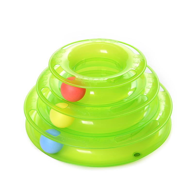 3 Level Tower Track Roller Toy with Balls for Cats - NuoPets