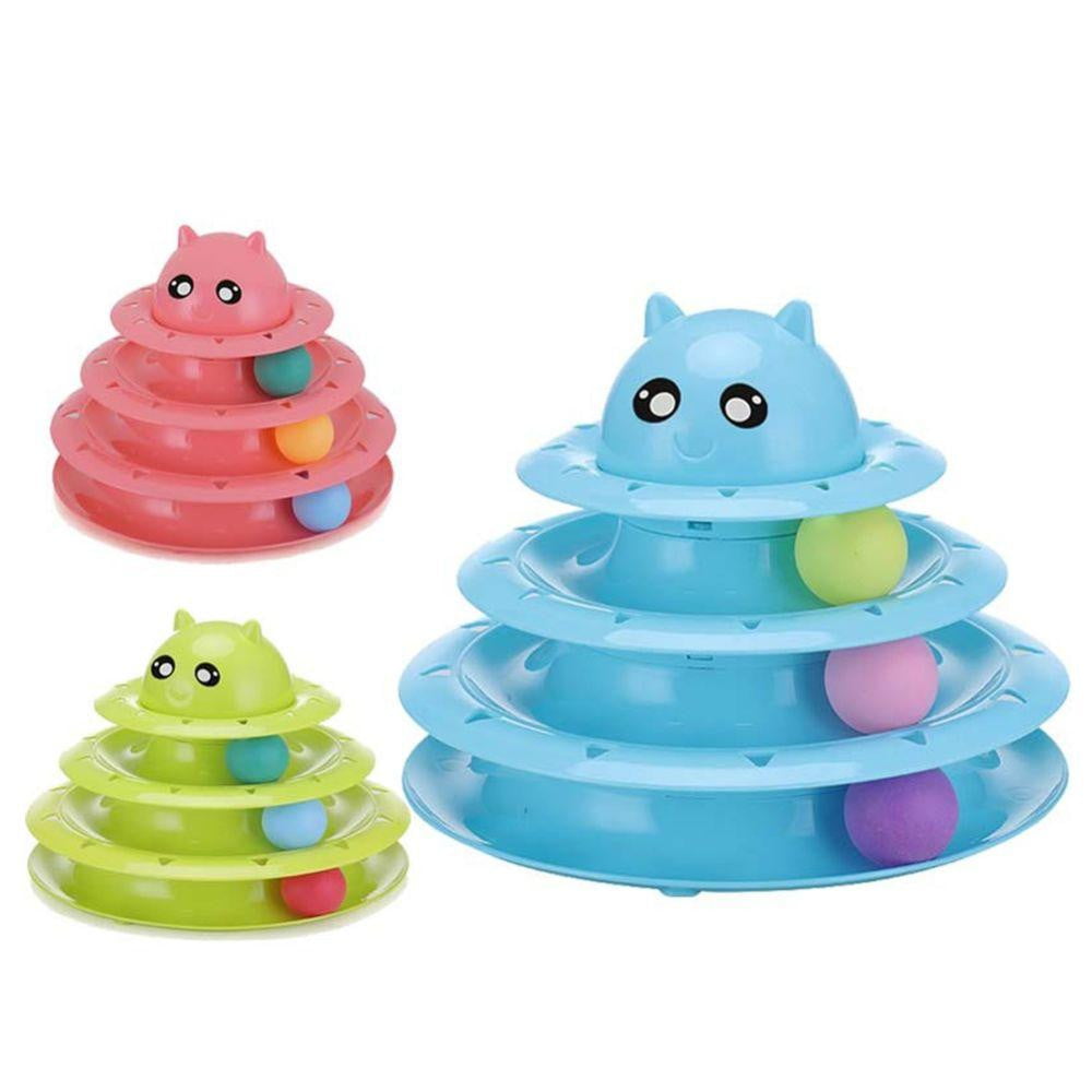 Cat Interactive Toy Roller Circuit Toy Tunnel Design Rotating Running Balls  C/S/0 Shaped Pet Kitten Track Turntable Figure - AliExpress