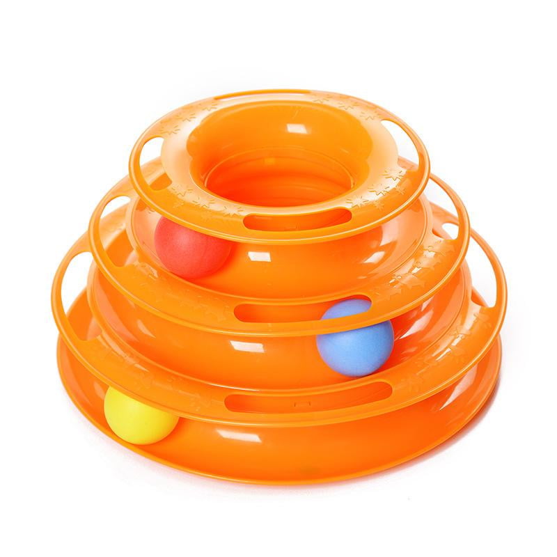 3 Level Tower Track Roller Toy with Balls for Cats - NuoPets