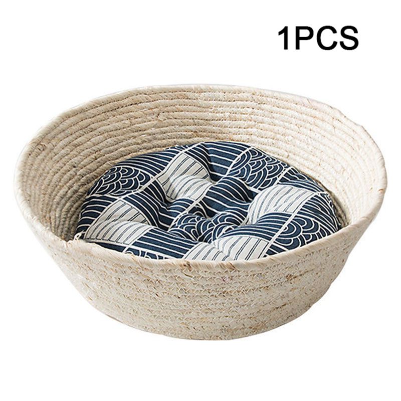 Cat Bed Rattan Four-season Universal Cat Bed Woven Cat Bed