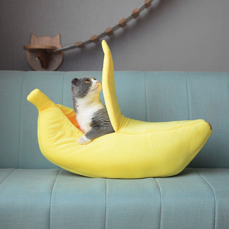 Cat Bed Banana Shaped Soft Cat House