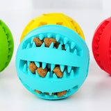 Chew Ball Dog Toys Non-Toxic Soft Rubber IQ Treat Dispensing