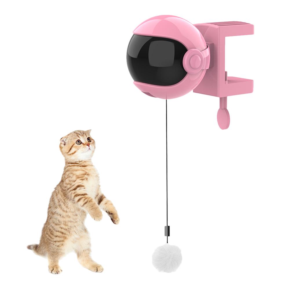 New Electric Cat Toy Funny Cat Teaser Ball Toy Automatic Lifting Spring Rod