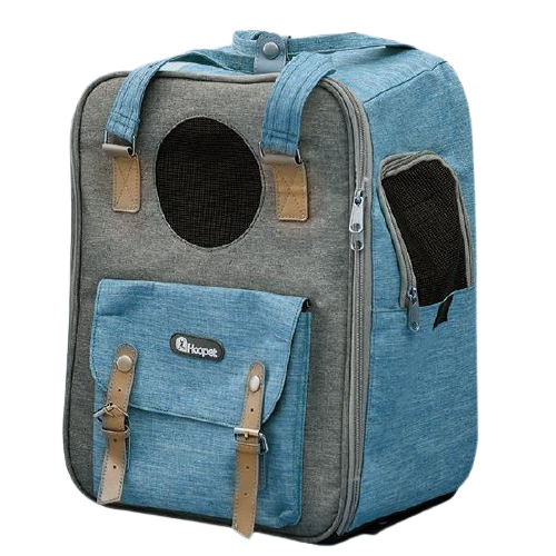 Nuopets Cat Carrier Bag Portable Canvas Backpack