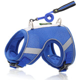 Pet Dog Cat harness Mesh Air-breathable Chest Strap With Leash
