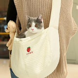 Nuopets cat carrier portable one shoulder messenger bag