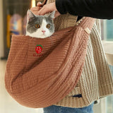 Nuopets cat carrier portable one shoulder messenger bag