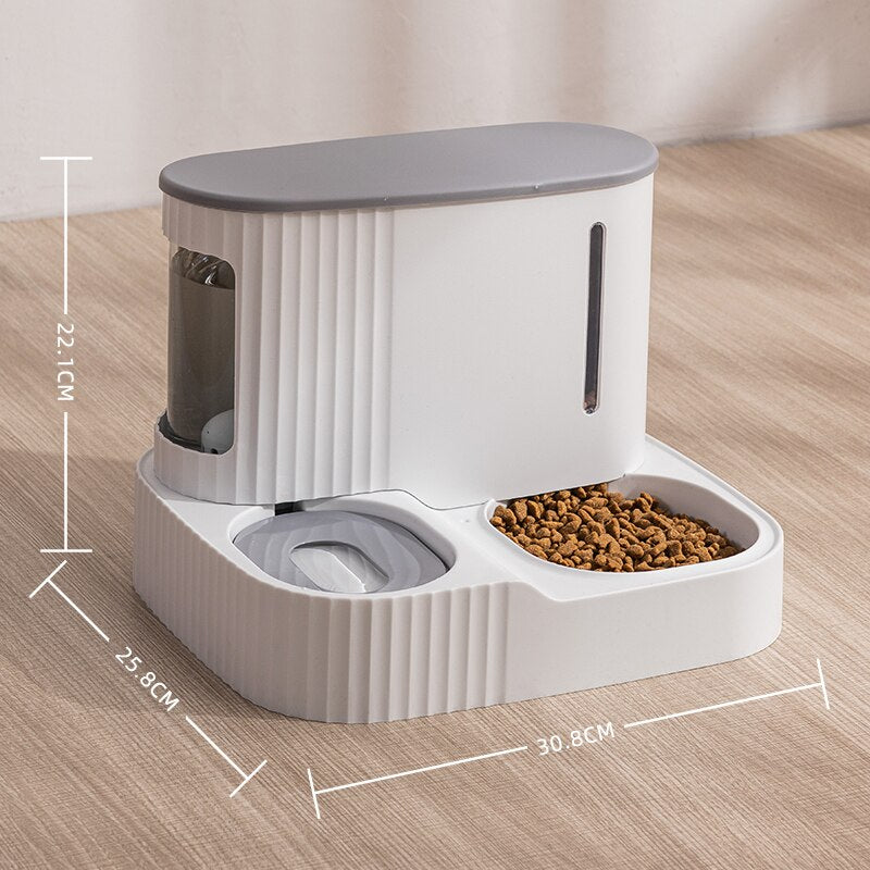 Pet Cat Bowl Feeder Bowls Kitten Automatic Food Drinking Fountain 3L