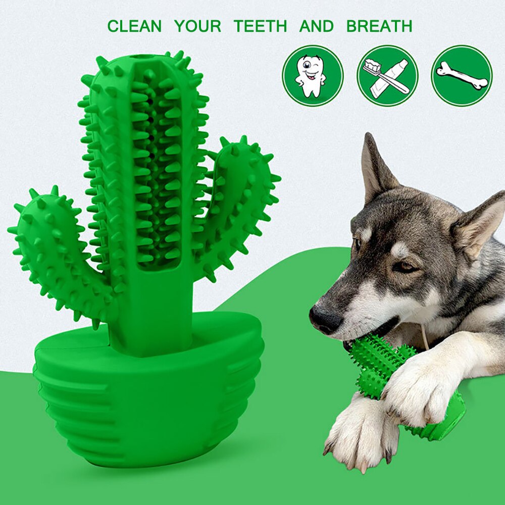 Nuopets Pet Toothbrush Chew Toy Doggy Brush Stick Soft Rubber dog Teeth Cleaning