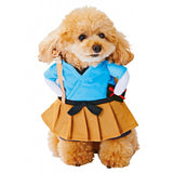 Pretty pet upright costume halloween funny samurai dress up cat and dog clothes
