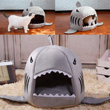 Shark Pet Bed Small Dog Cat House Indoor soft Kennel