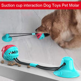 Pet Molar Suction Cup Dog Toys Molar Missing Device Suction Cup Rubber Rally Ball Sucker Dog Bite Toy Home Pet Products